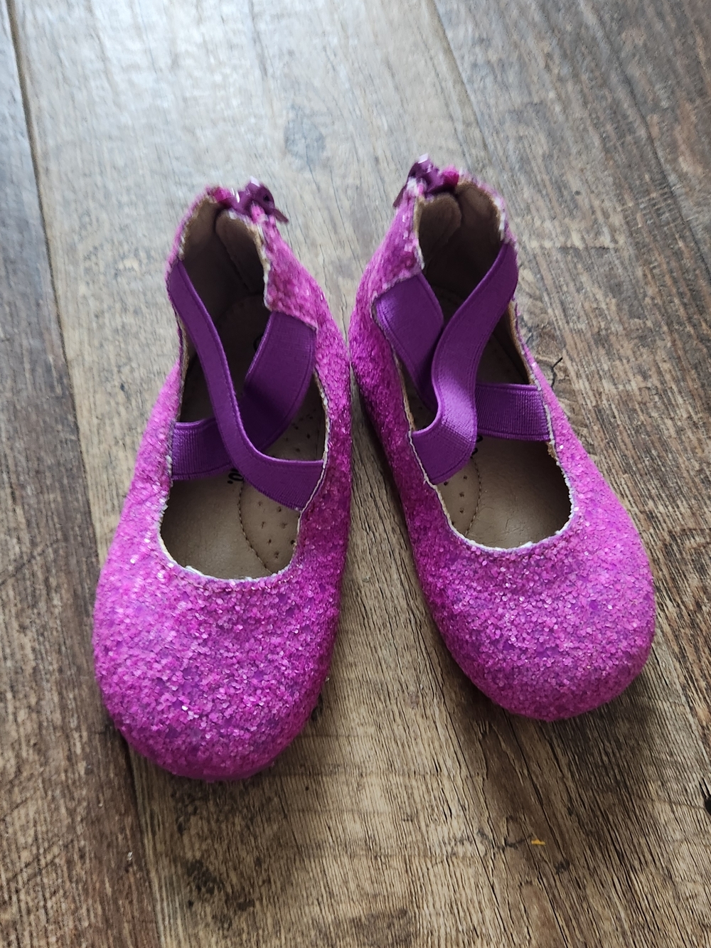 A Bear Co Botique Girls Sparkle Shoes in Bright Purple/pink